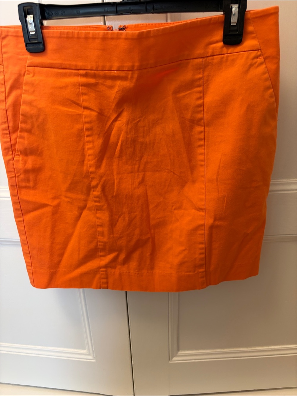 Ann Taylor Bright Orange Pencil Skirt